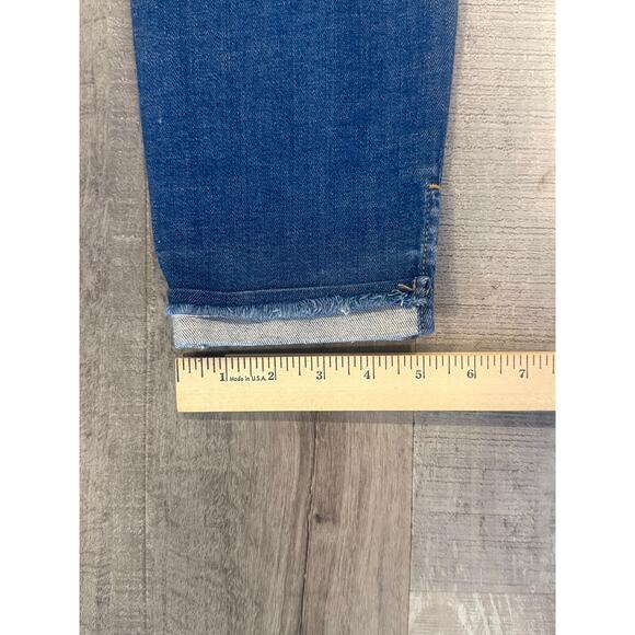 Joe's Jeans Womens Size 32 Blue Denim Straight Leg Flat Front Destructed Hem - Picture 10 of 10
